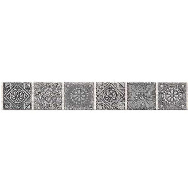 Керамический бордюр Azori Grazia Grey Nefertiti 6,2х40,5 см