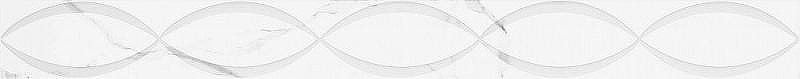 Керамический бордюр Creto Purity Assol 2 белый 05-01-1-46-05-01-2625-2 4х40 см