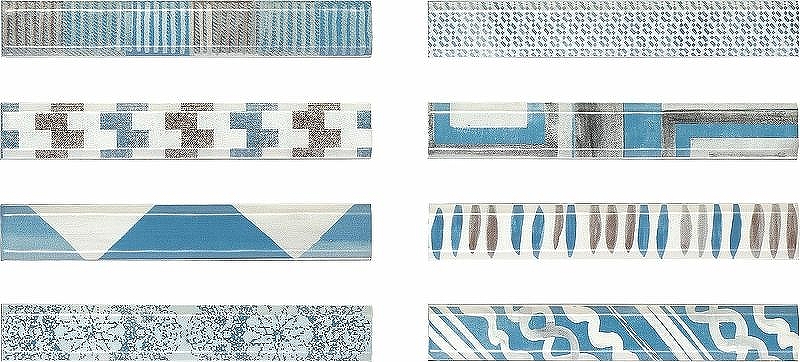 Керамический бордюр Del Conca Portland Blu PORT.BLUS.019 3х20 см