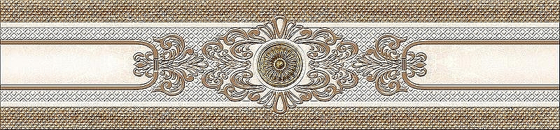 Керамический бордюр Eurotile (Rus) Istambul Beige Eclipse центр 356 7х30 см