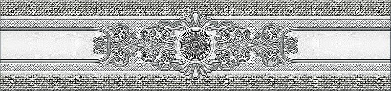 Керамический бордюр Eurotile (Rus) Istambul Grey Eclipse центр 351 7х30 см