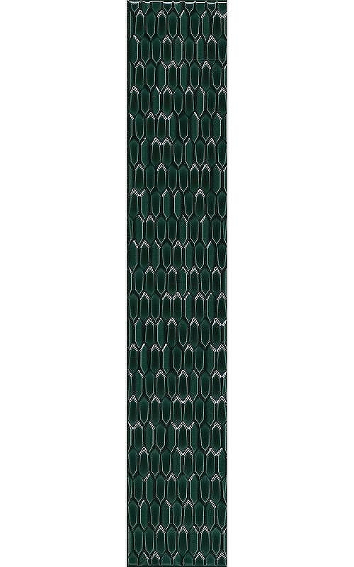 Керамический бордюр Kerama Marazzi Левада зеленый темный глянцевый LSB001 7,1х40 см
