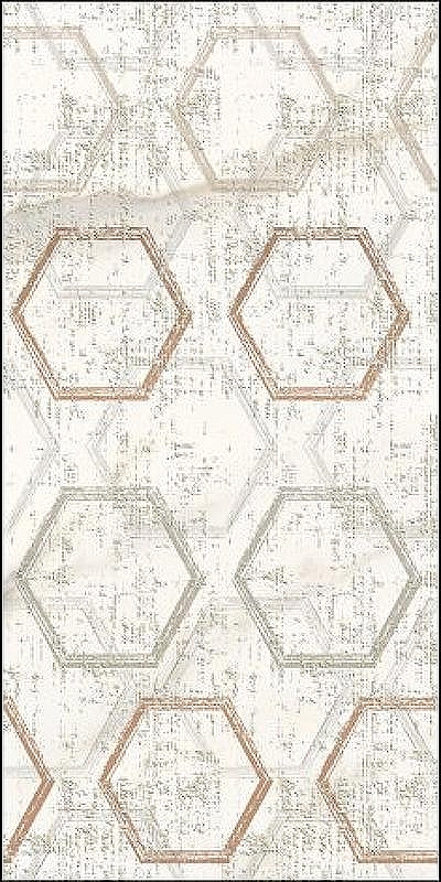 Керамический декор Azori Apulia Oro Hexagone 589002003 31,5х63 см