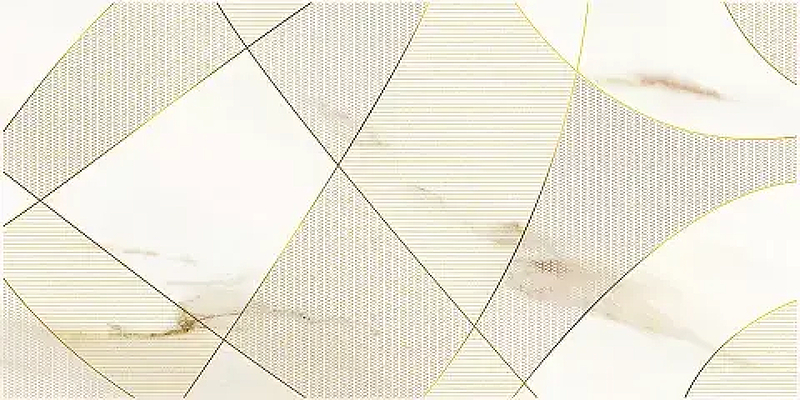 Керамический декор Azori Calacatta Royal Geometria 587912001 31,5х63 см