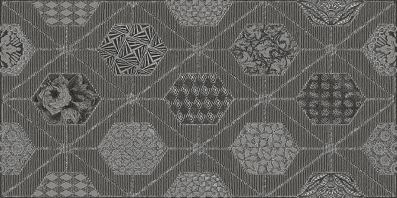Керамический декор Azori Devore Gris Geometria 587152001 31,5х63 см