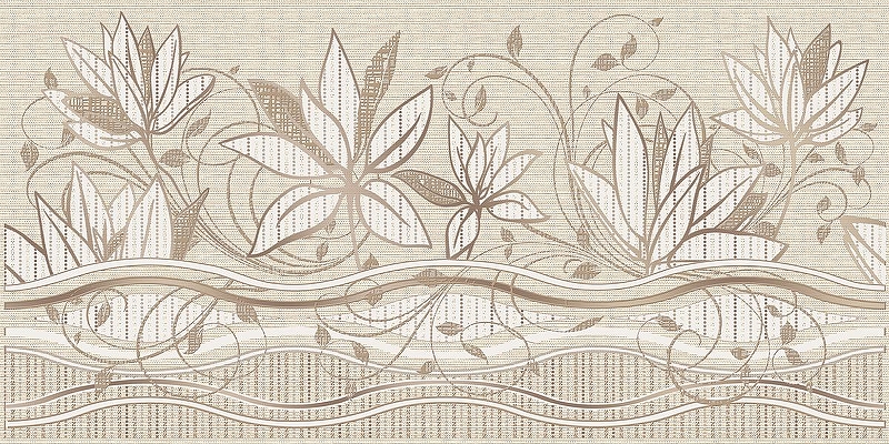 Керамический декор Azori Romanico Flora 926527 31,5x63 см