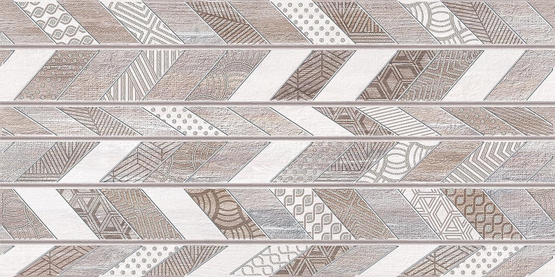 Керамический декор Azori Shabby Chevron 926536 31,5x63 см