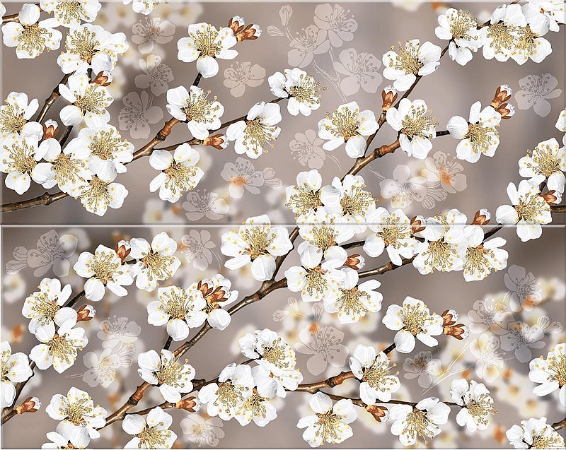 Керамическое панно Azori Amati Sakura (из 2-х плиток) 584192002 40,2х50,5 см