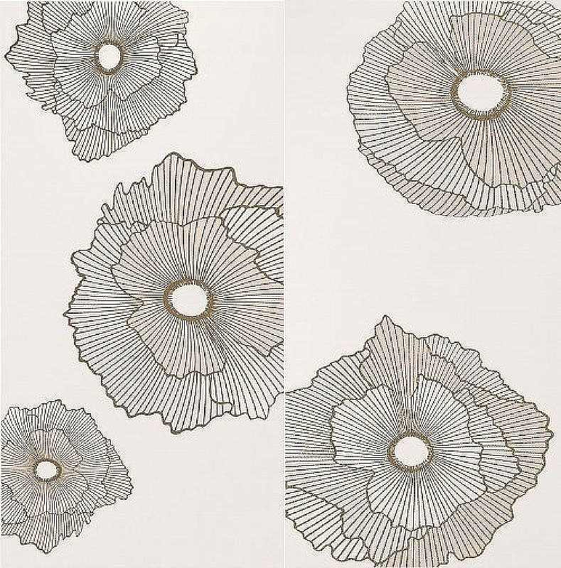 Керамическое панно Creto Mono Golden flowers 06-01-1-36-03-13-2434-0 60х60 см