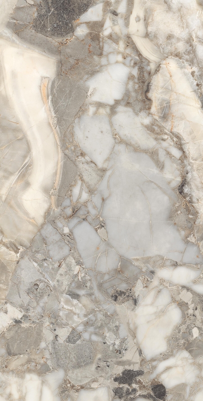Керамогранит Arcadia Ceramica Aragonite White FP1036-A белый с серым полированный 60х120 см