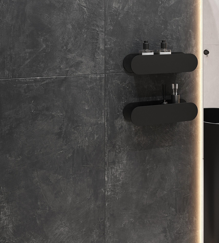 Керамогранит Arcadia Ceramica Symphony Nero RT7008-A черный матовый 60х120 см