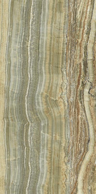 Керамогранит Ariostea Ultra Onici Green Onyx Vein Cut Lev Silk 6mm UO6SK157558 75х150 см