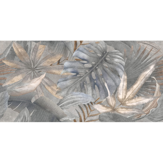 керамогранит DELACORA Bahamas Floristry Dark 60х120 серый матовый граниль