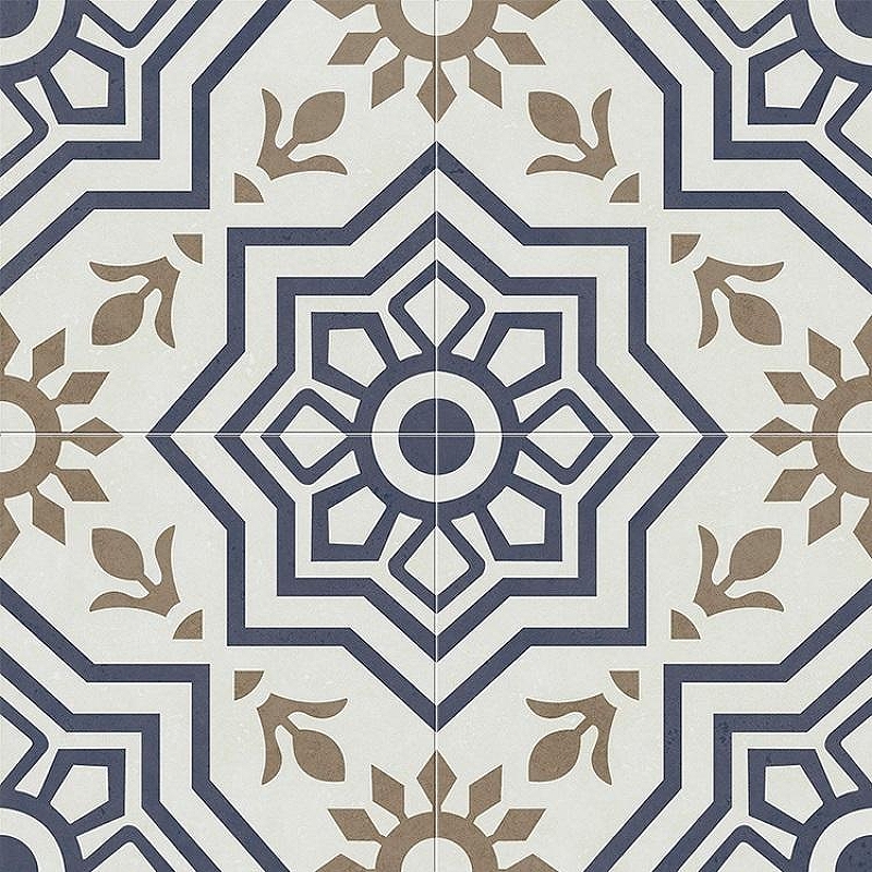 Керамогранит Etili Seramik BURSA Blue Pre-cut Голубой Матовый 45x45 см