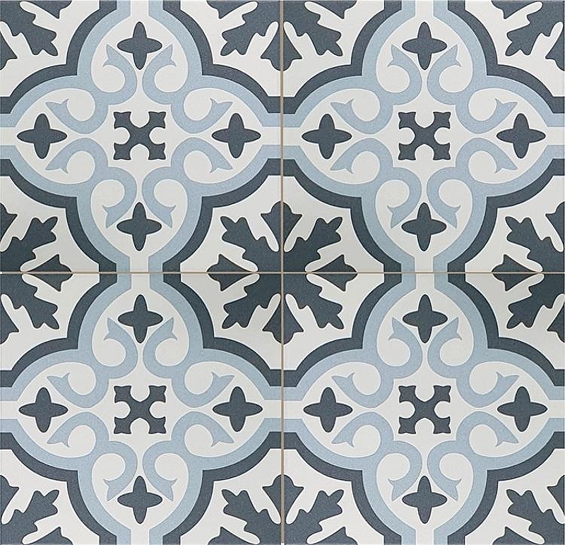 Керамогранит Etili Seramik VENICE Sky Blue Black Pre-cut Матовый 45x45 см