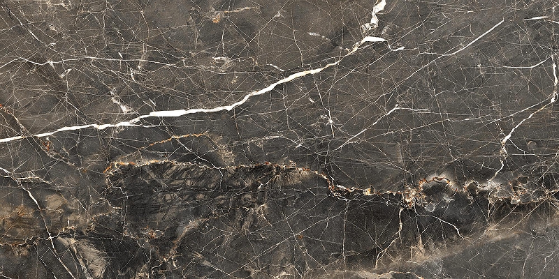 Керамогранит GlobalTile Maximus GT408013305MCR Черный Матовая Карвинг 40х80 см