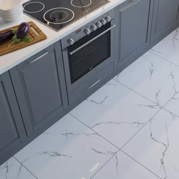 Керамогранит Grasaro Softmarble 60x60x0.9 см 1.8 м² лаппатированный цвет белый