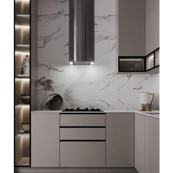 Керамогранит Incolor Bianco Carrara Satin 120x60 см 1.44 м² сатинированный цвет белый