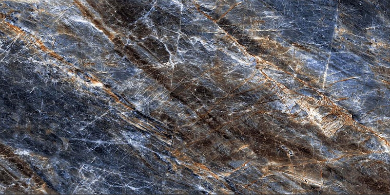 Керамогранит Infinity Ceramica FORTUNA Blu High Glossy Синий Полированный 60x120 см