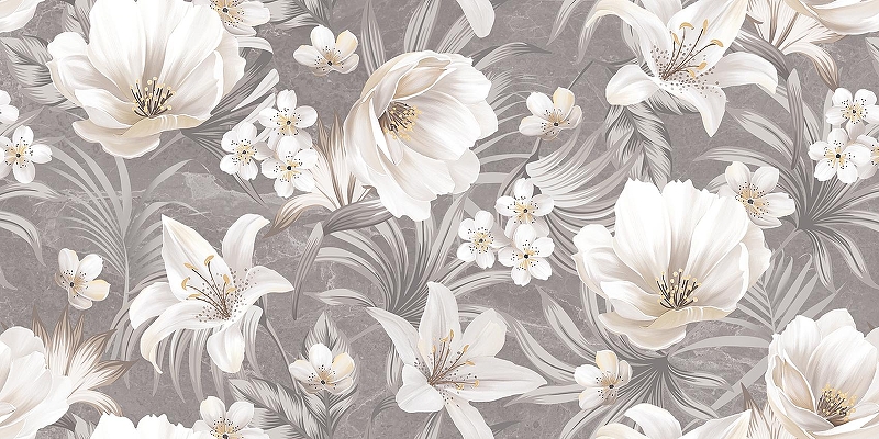 Керамогранит Infinity Ceramica LINSEY Decor Grey Lush Plus Серый Карвинг 60x120 см