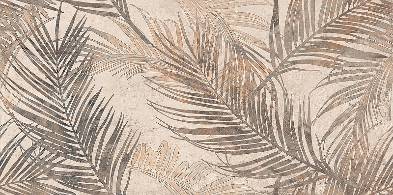 Керамогранит Infinity Ceramica MUSCATEL Avorio Leaf Sleek Бежевый Карвинг 60x120 см