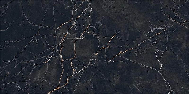 Керамогранит Infinity Ceramica VESUVIO Nero High Glossy Черный Полированный 60x120 см