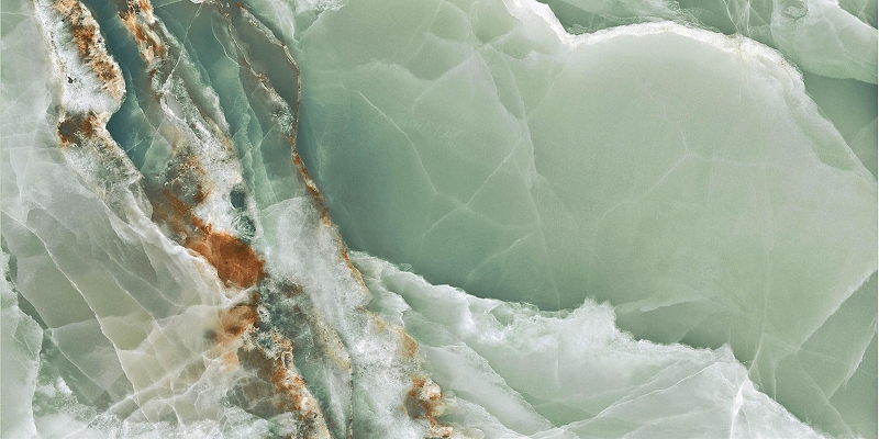 Керамогранит ITC Ceramic AGATE Green Polished Зеленый Полированный 60x120 см