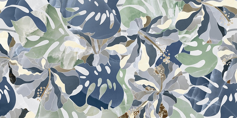 Керамогранит ITC Ceramic AGATE Monstera Polished Многоцветный Полированный 60x120 см