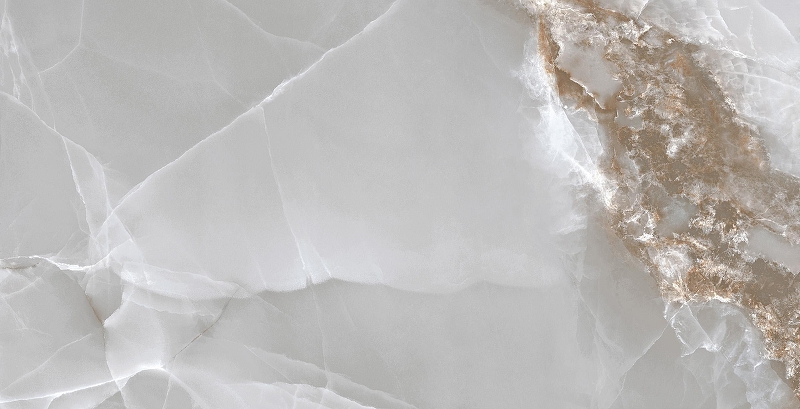 Керамогранит ITC Ceramic AGATE Silver Polished Серый Полированный 60x120 см