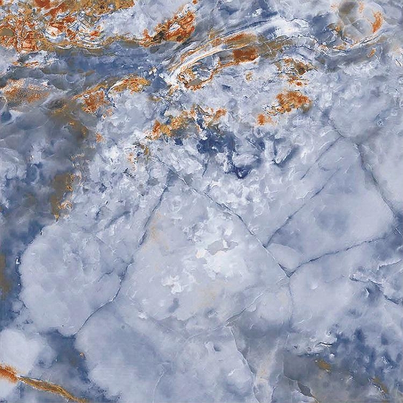Керамогранит ITC Ceramic AGYARO Blue HG Sugar Синий Лаппатированный 60x60 см