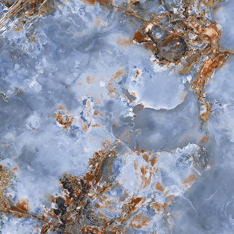 Керамогранит ITC Ceramic AGYARO Blue High Glossy Голубой Полированный 60x60 см