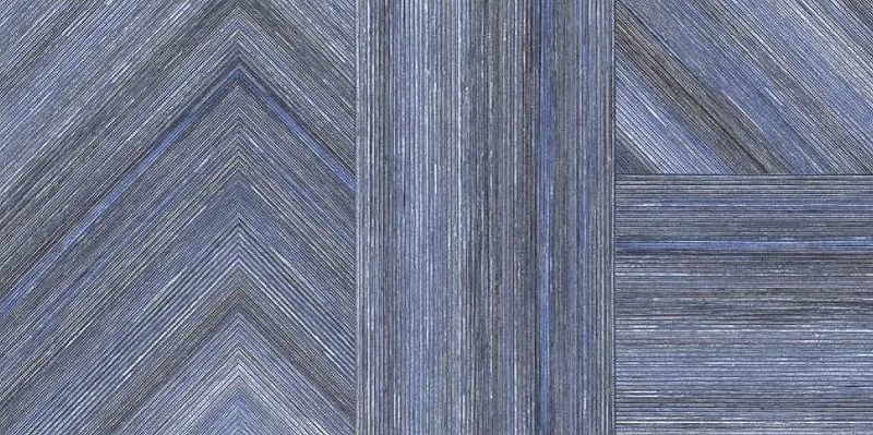 Керамогранит ITC Ceramic FORKED Wood Blue Carving Карвинг 60x120 см