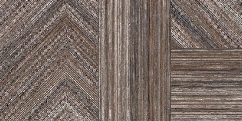 Керамогранит ITC Ceramic FORKED Wood Choco Carving Карвинг 60x120 см