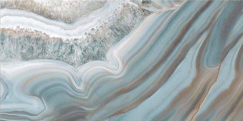 Керамогранит ITC Ceramic PERSIAN Teal Onyx High Glossy Голубой Полированный 60x120 см