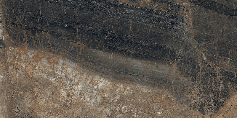 Керамогранит Laparet Лунар Маррон коричневый матовый+гл.чернила 80х160 см
