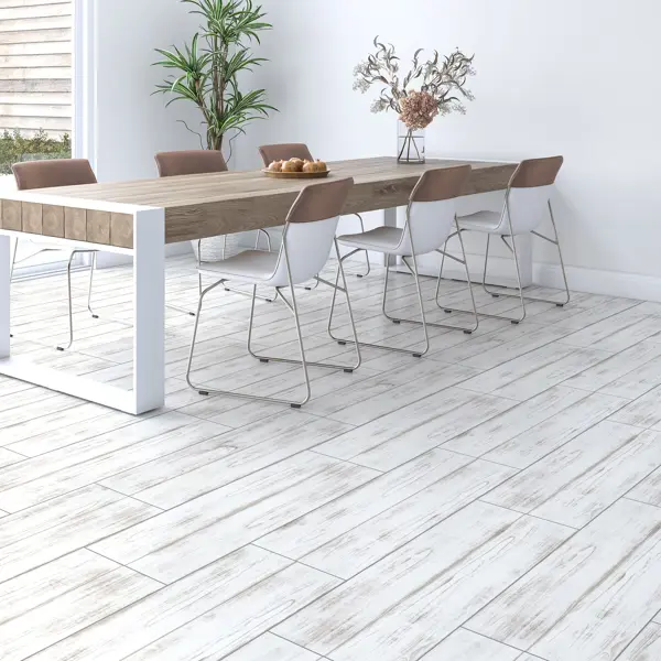 Керамогранит LB Ceramics Клэпборд 19.9x60.3x0.85 см 0.96 м² матовый цвет белый
