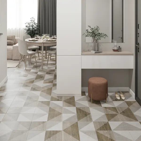 Керамогранит LB Ceramics Тимбер 45x45 см 1.62 м² матовый цвет серый