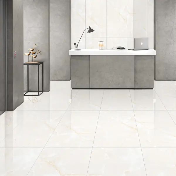 Керамогранит Leopard Onyx blanco 60x120x0.86 см 1.44 м² глянцевый цвет бежевый