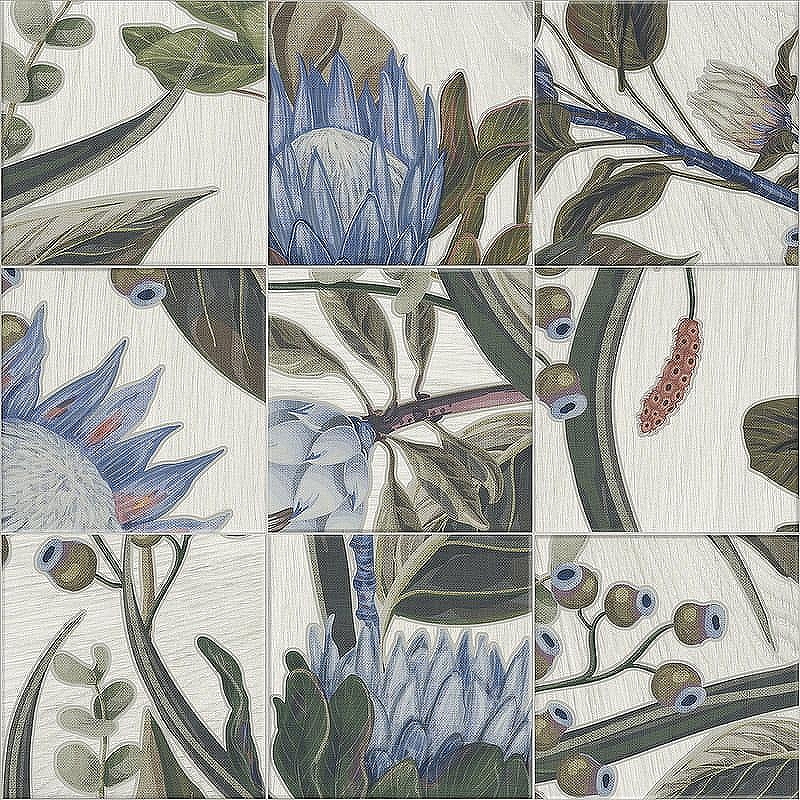 Керамогранит Mainzu Bottega Decor Blue Leaves 20х20 см