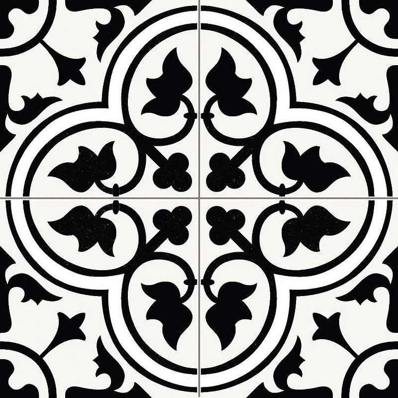 Керамогранит Prissmacer DOVER Black Pre. Черный Матовый 45x45 см