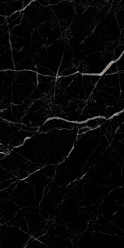 Керамогранит Realistik Royal Black Чёрно-белый полированная 60x120 см