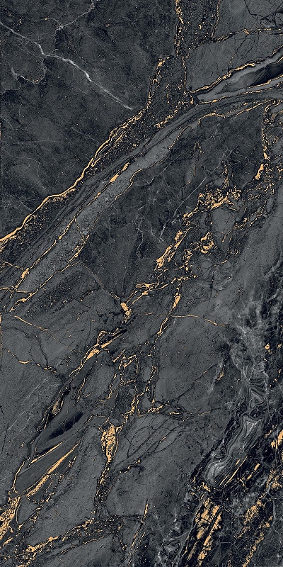 Керамогранит Realistik Thea Черный лаппатированная 60x120 см