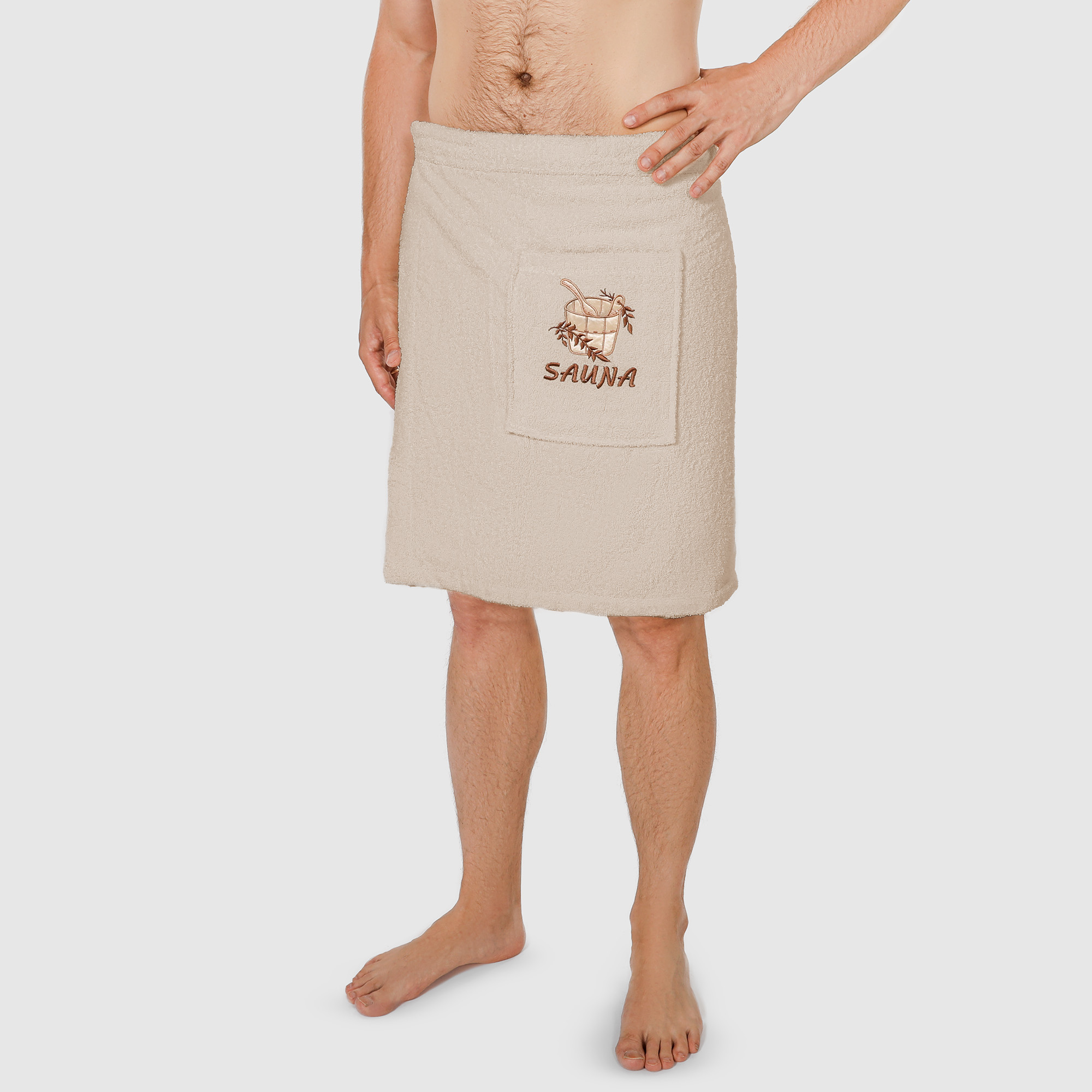 Килт Asil Sauna мужской коричневый 55х160 см