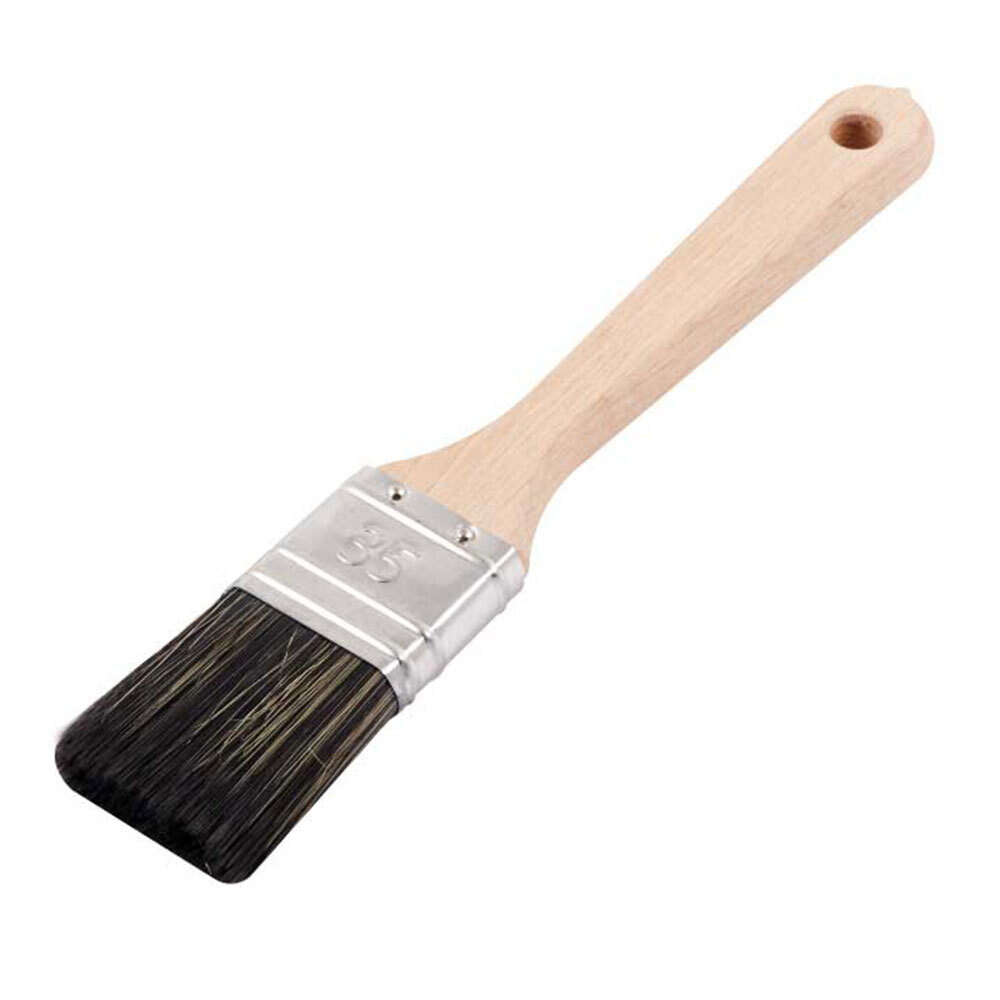 Кисть плоская смешанная щетина деревянная ручка Wenzo Wood 35х12 мм для антисептиков