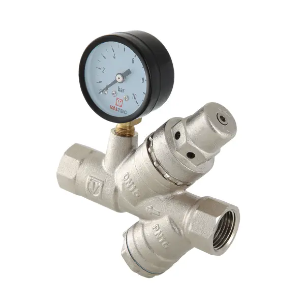 Клапан подпитки с фильтром и манометром Valtec 1/2" VT.515.N.04