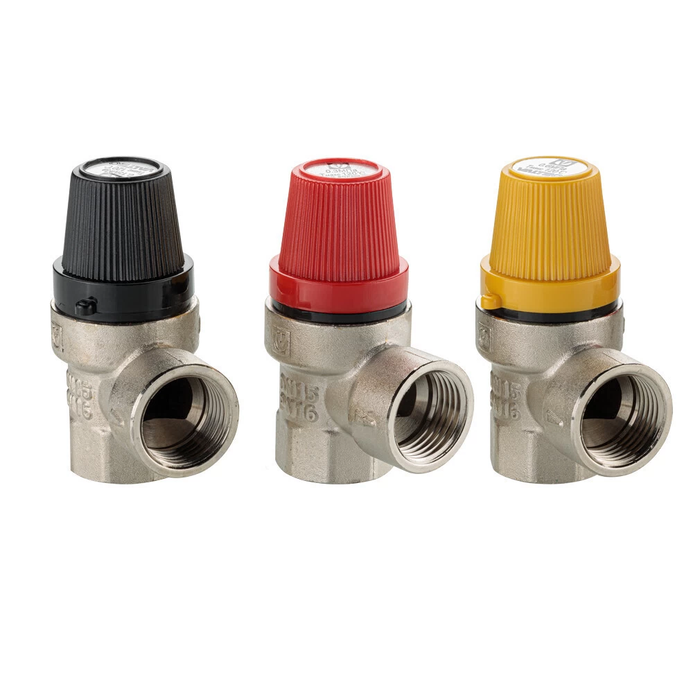 Клапан предохранительный Valtec 1/2 ВР(г) х 1/2 ВР(г) 1,5 бар для систем отопления 120 °С (VT.0490.N.0415)