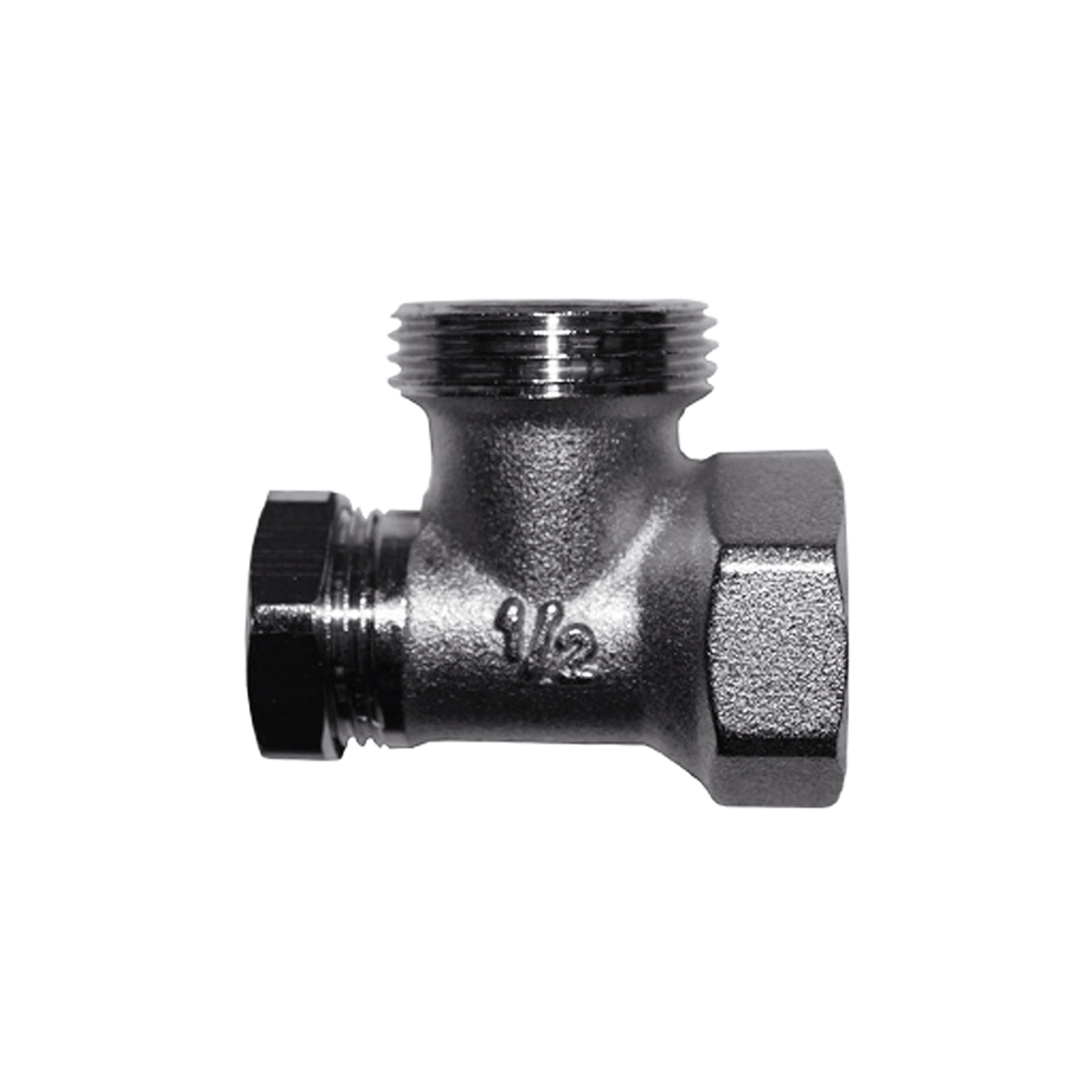 Клапан запорный угловой SR Rubinetterie M 1/2 ВР(г) х 3/4 НР(ш) для радиатора (M513-1500N000)