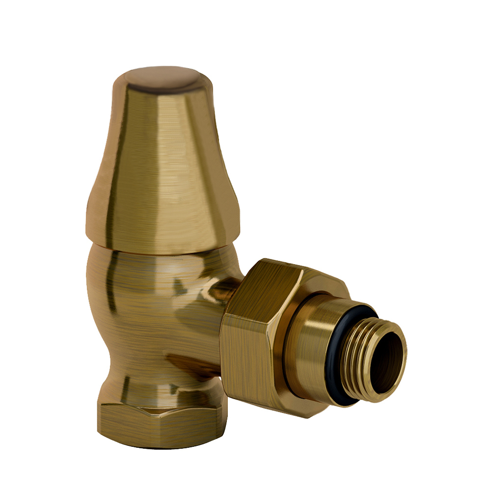 Клапан запорный угловой SR Rubinetterie Old Style 1/2 ВР(г) х 1/2 НР(ш) для радиатора (0341-1500Z000)