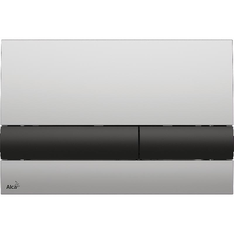 Клавиша смыва Alcaplast Basic M1712-8 Хром матовый Черная