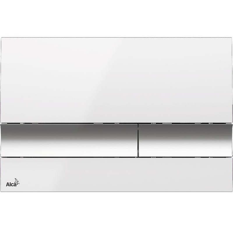 Клавиша смыва Alcaplast Basic M1720-1 Белая Хром глянцевый